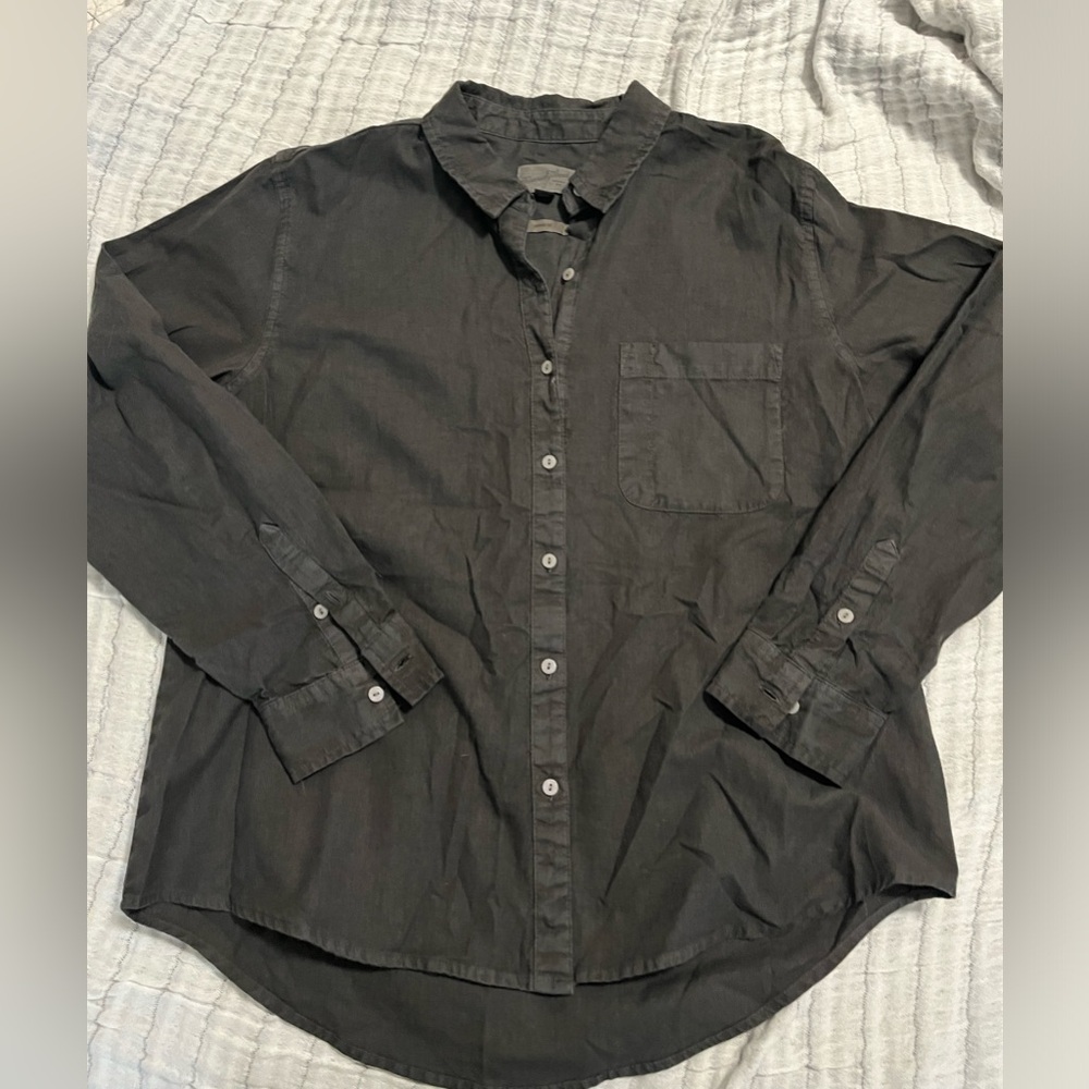 Dark grey button up